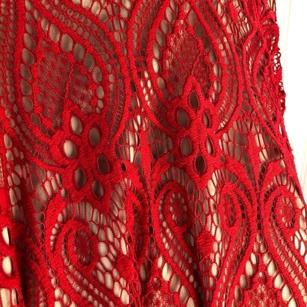 Speechless Red Lace Fit and Flare Dress Sz XS - Picture 9 of 14